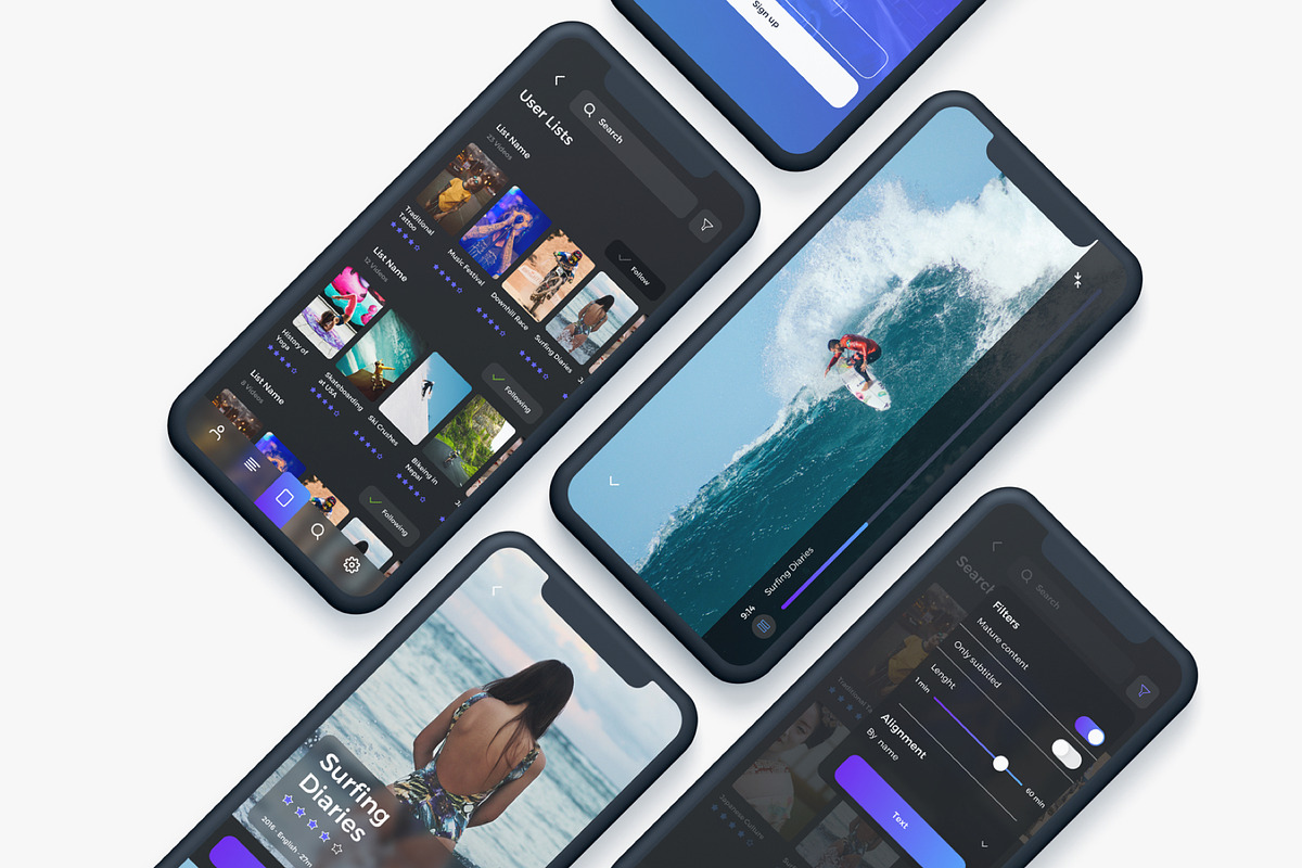 Frigo Video UI Kit, an UI Kit Template by uicube (Photo 3 of 4)