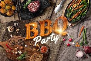 Barbecue Mockup Scene Creator