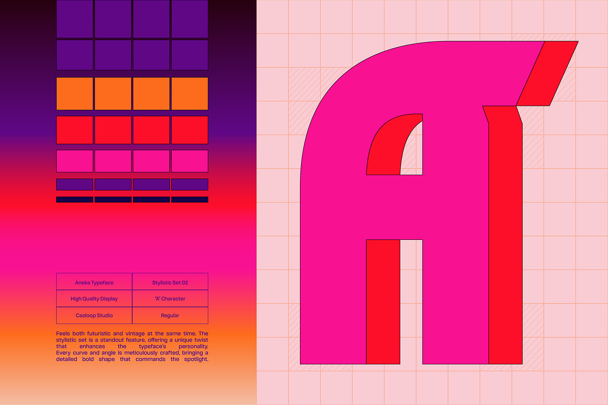 Aneka - VHS 80s City Pop Retro Font, a Font by Casloop Studio (Photo 2 of 8)