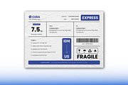 Blue Orange Shipping Fragile Label, a Print Template by Siska Arista (Thumbnail 2 of 3)