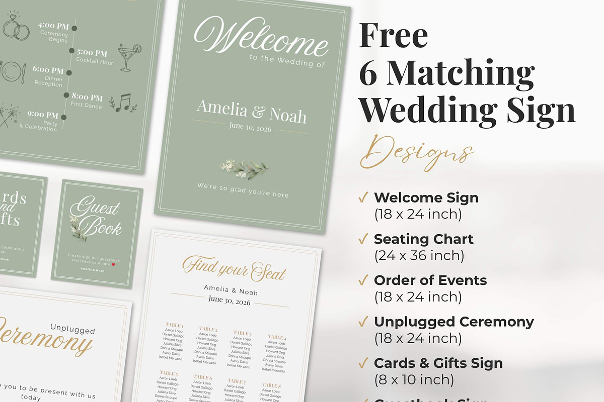 Dusty Green Wedding Website, a Landing Page Template by Everyday Perfection (Photo 9 of 13)