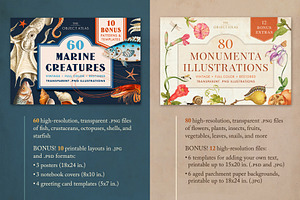 BUNDLE: 375 Vintage Clipart 6-in-1