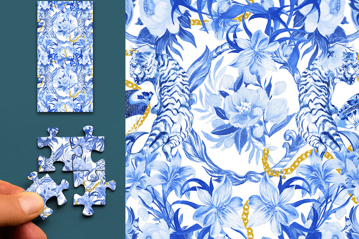 9 JPG/ Classic flower, Chinoiserie, a Pattern Graphic by Theraphosath (Photo 4 of 12)