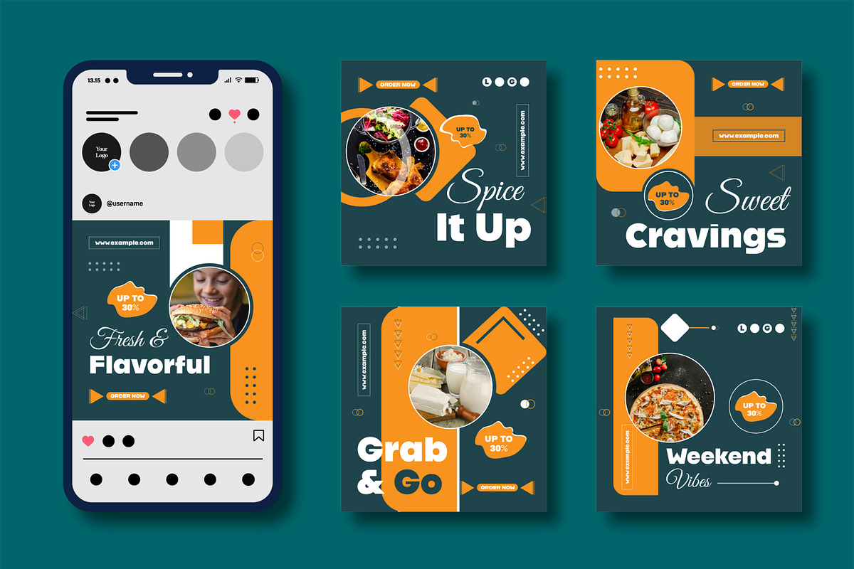 Vibrant Food Promo Social Media Post, a Social Media Template by MightyDesign (Photo 2 of 8)