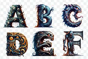 Monster Font Alphabet and Numbers, a Symbol Font by Bubble Pixel (Thumbnail 3 of 8)