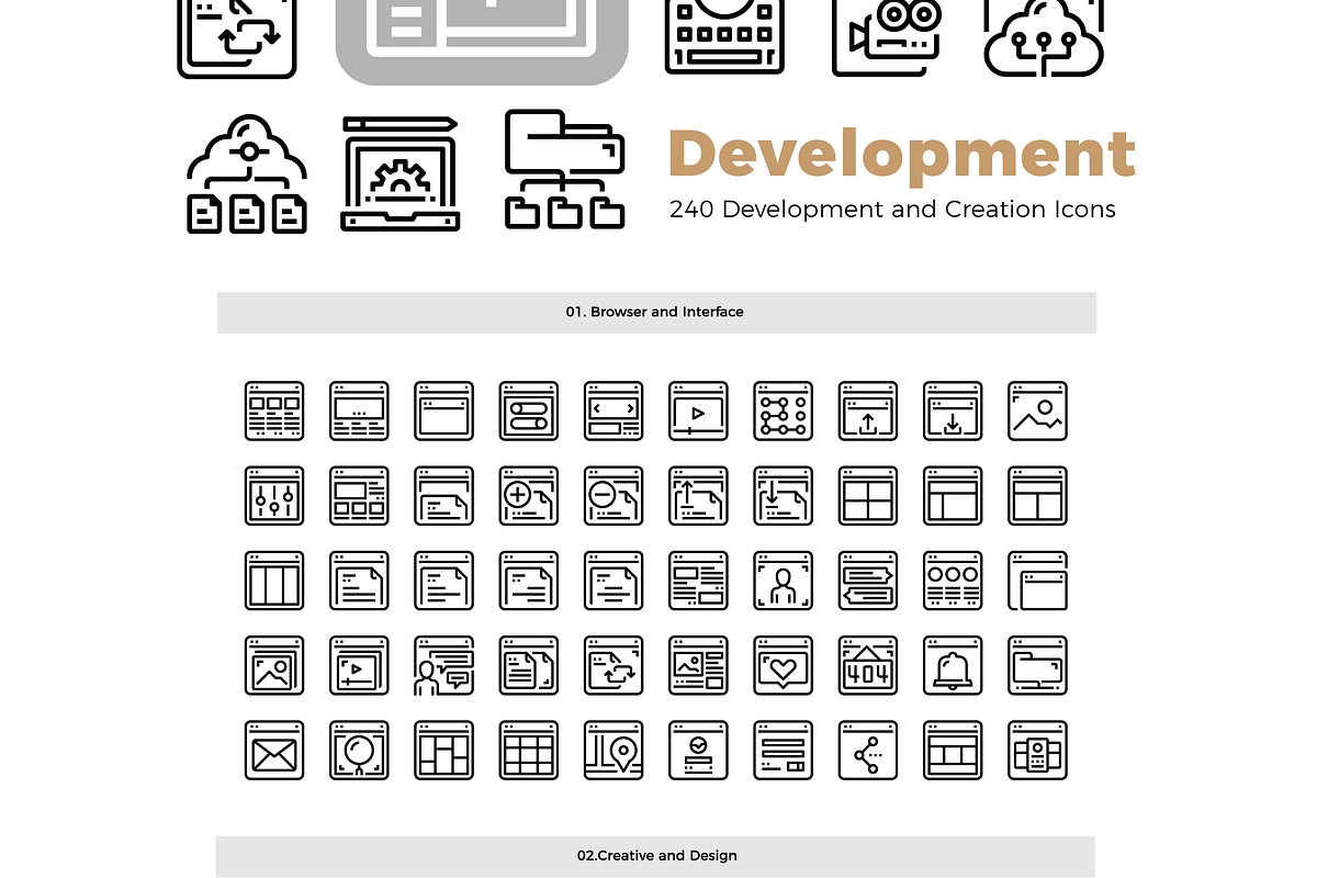 240 Development & Creation Icons, an Outline Icon by Just Icon (Photo 6 of 6)