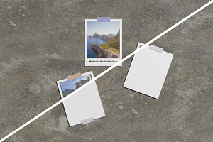 Realistic Polaroid Photo Mockup