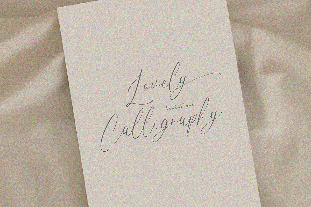 Gisella - Lovely Calligraphy Font, a Script Font by Pen Culture (Photo 7 of 11)