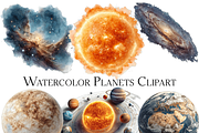 Watercolor Planets Clipart, an Object Graphic by ArtisticTimberStudio (Thumbnail 2 of 2)