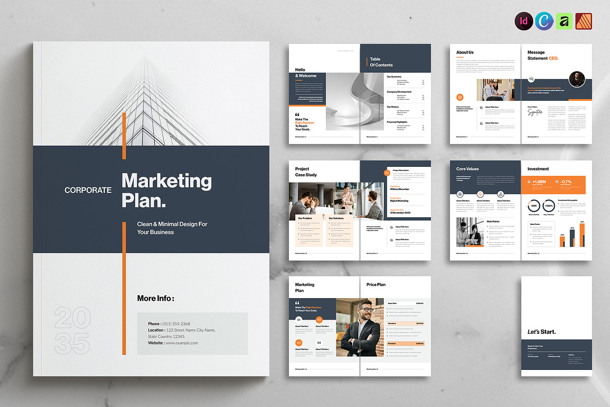 Marketing Plan Template, a Brochure Template by NorthPeak (Photo 1 of 9)
