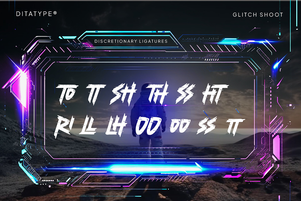 Glitch Shoot, a Symbol Font by Ditatype (Photo 24 of 32)