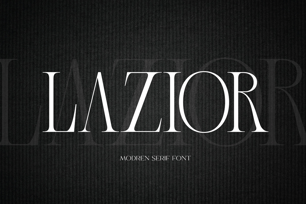 Lazior | Contemporary Serif Typeface, a Serif Font by Artdez (Photo 1 of 6)