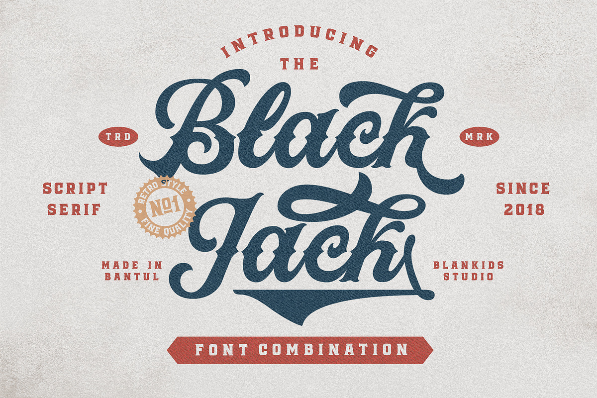Black Jack Font Combination