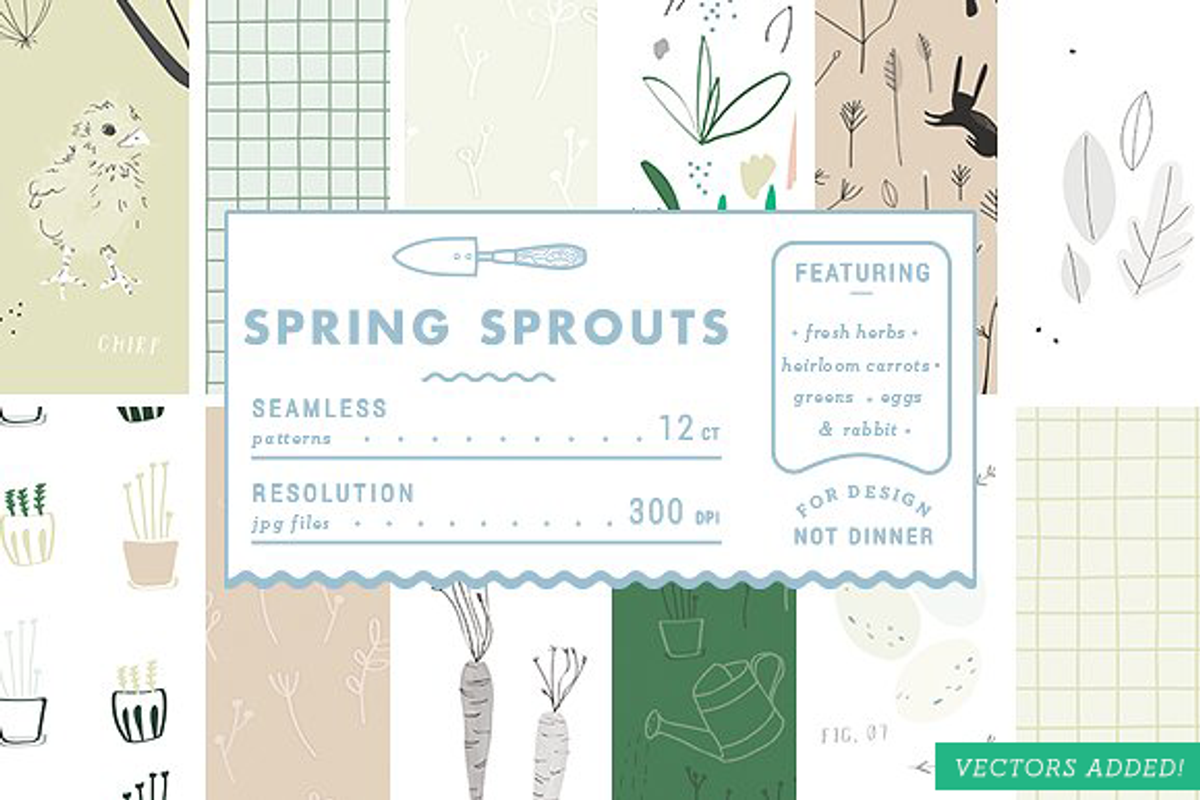 Spring Sprouts - Patterns, a Pattern Graphic by Shh! Maker Design (Photo 1 of 5)