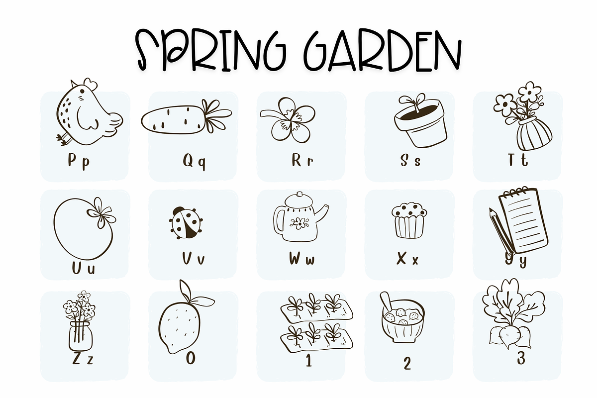 Spring Garden | Symbols Fonts, a Symbol Font by Sirinart (Photo 3 of 7)