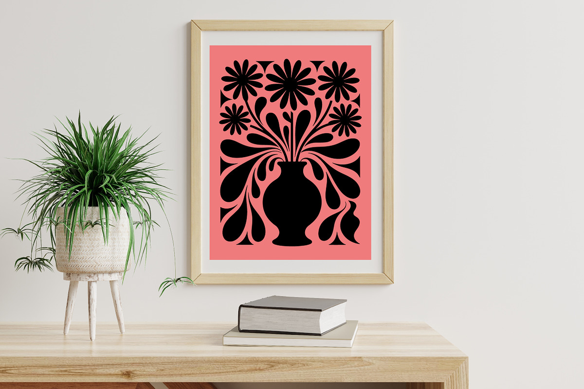 Abstract flower wall art posters set, an Illustration by Libby Wishes (Photo 9 of 11)