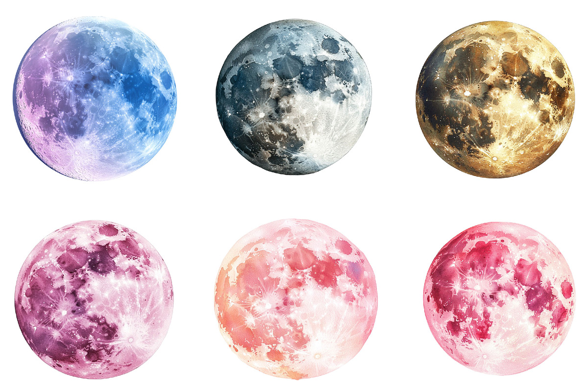 Celestial Moon Clipart Bundle, an Illustration by Pixels.Craft (Photo 2 of 6)