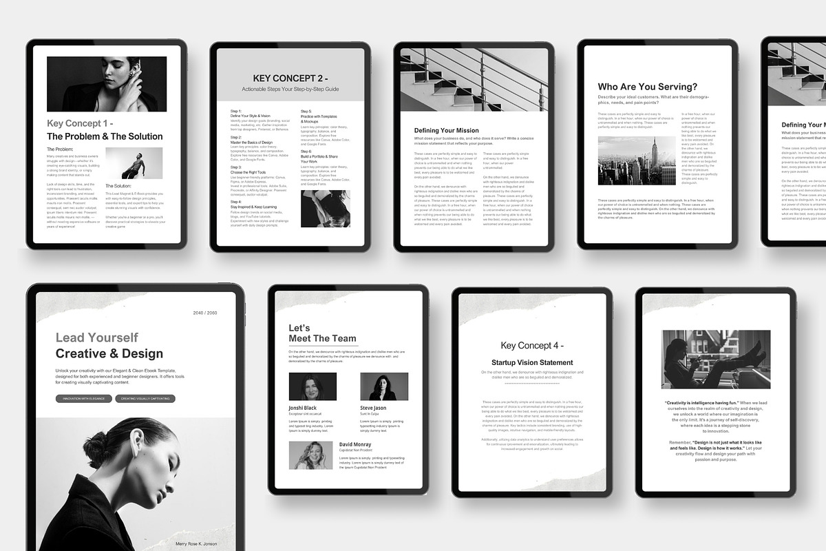 Black & White Canva Ebook Template, a Magazine Template by TheBrightGrap (Photo 3 of 9)