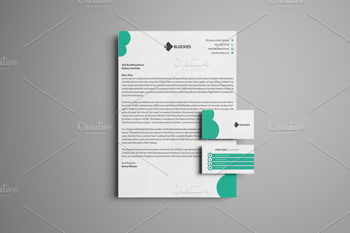 Stationery + Free Flyer & Invoice, a Stationery Template by Pentaclay (Photo 11 of 11)