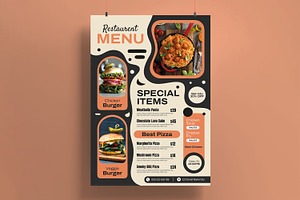 Food Menu Template, a Flyer Template by MightyDesign