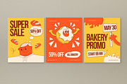 Orange Bakery Promo Sale Banner, a Social Media Template by graphicook (Thumbnail 3 of 4)