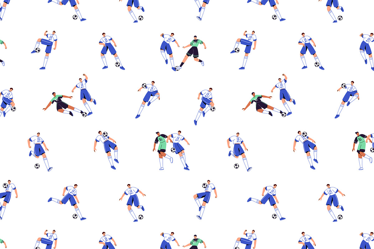 Football players set, patterns, a Sport Illustration by PaperTrident (Photo 5 of 5)
