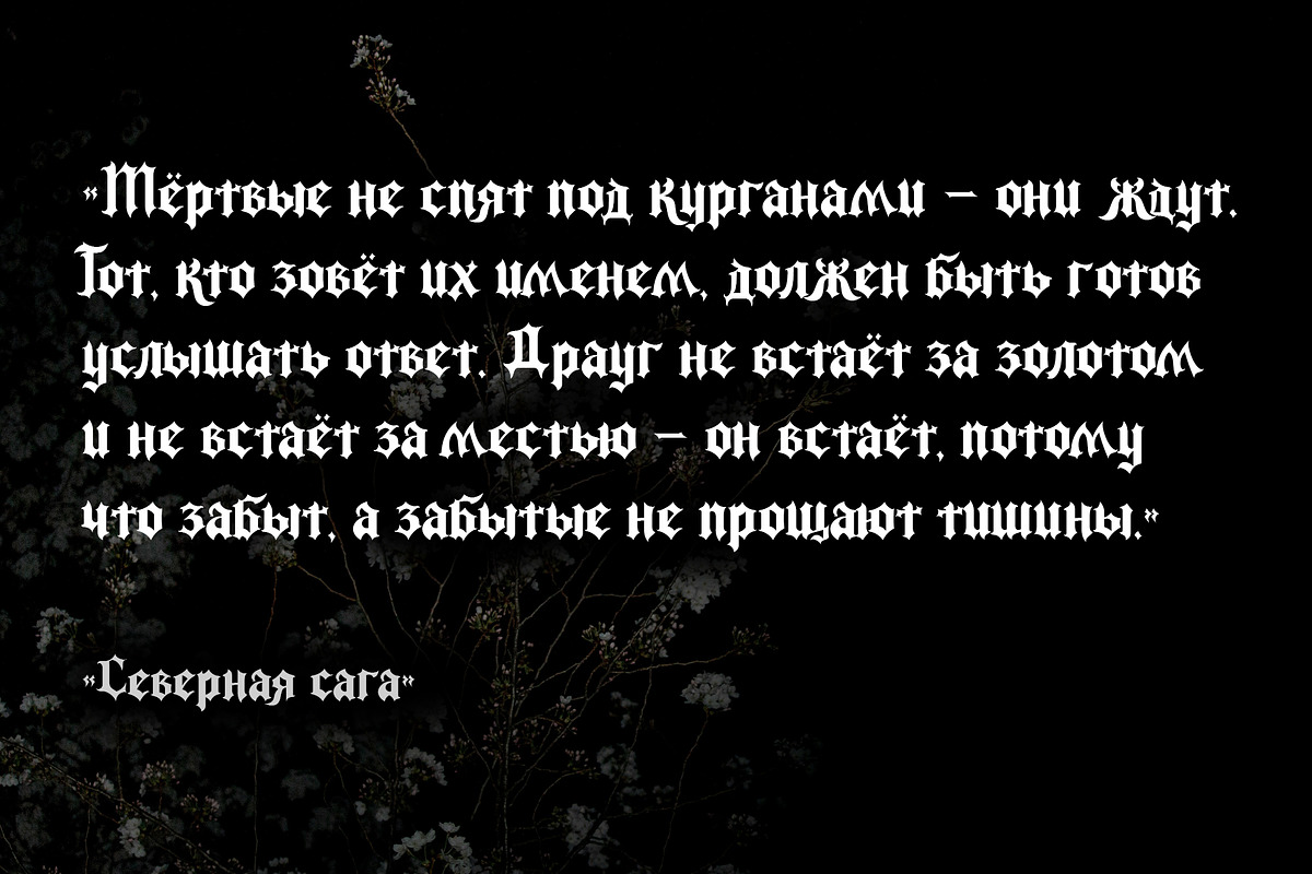 Draug Gothic Blackletter + Cyrillic, a Blackletter Font by Wolgard (Photo 7 of 16)