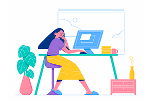 Deene Flat Website Illustrations