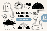Mental Health Abstract Line Clipart, a Healthcare Illustration by Heartwarming Art (Thumbnail 1 of 10)
