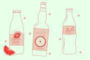 Cocktail Bottle Vector, a Food Illustration by TheFoodAtlas (Thumbnail 3 of 7)
