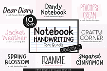 NOTEBOOK HANDWRITING Font Bundle