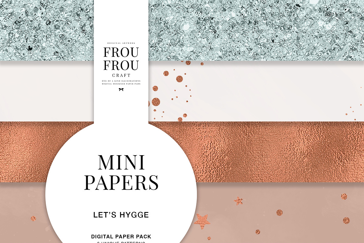 Marble Rose Gold Mini Papers, a Pattern Graphic by Frou Fou Craft (Photo 1 of 7)