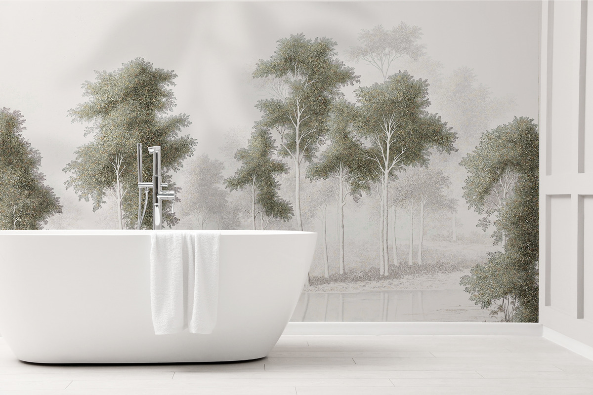 Abstract Forest Art Wallpaper Set, an Illustration by fei long (Photo 3 of 10)