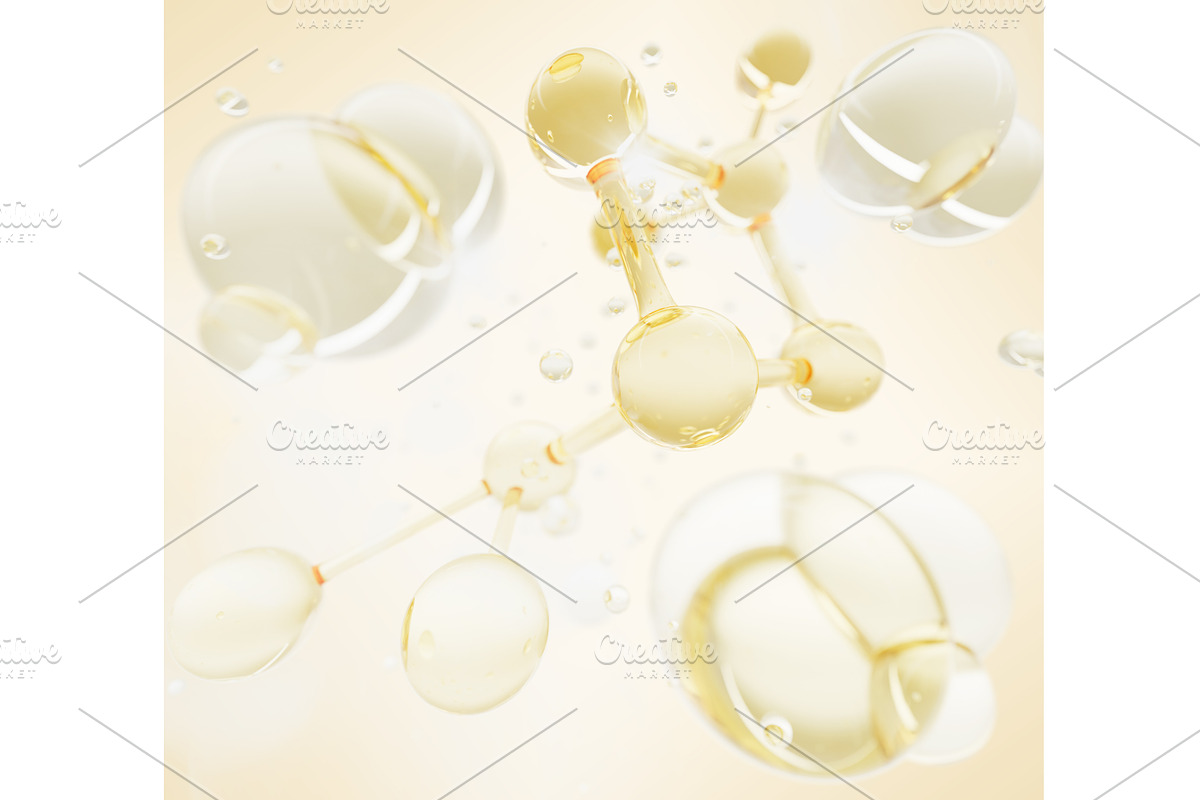 3D yellow background with collagen, a Technology Illustration by Marozhkastudio
