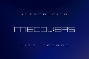 Mecovers Lite Techno Modeling Font, a Sans Serif Font by Monoletter Studio