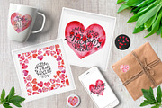 Watercolor Valentine's Day, a Background Graphic by Nafanya (Thumbnail 5 of 6)