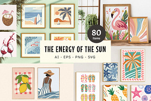 Summer Beach Wall Art Set