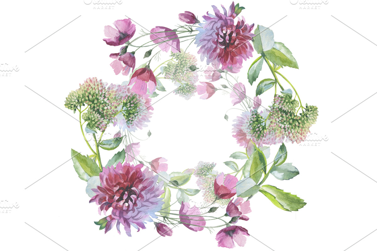 Wild Flowers watercolor PNG set, a Decorative Illustration by WatercolorPNG.com (Photo 8 of 13)
