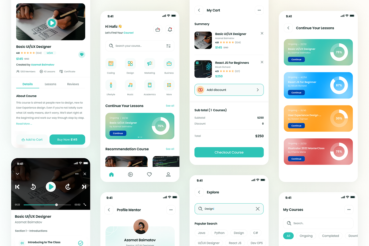 My Course UI Kit, a Templates & Theme by Kawalan Studio (Photo 3 of 6)