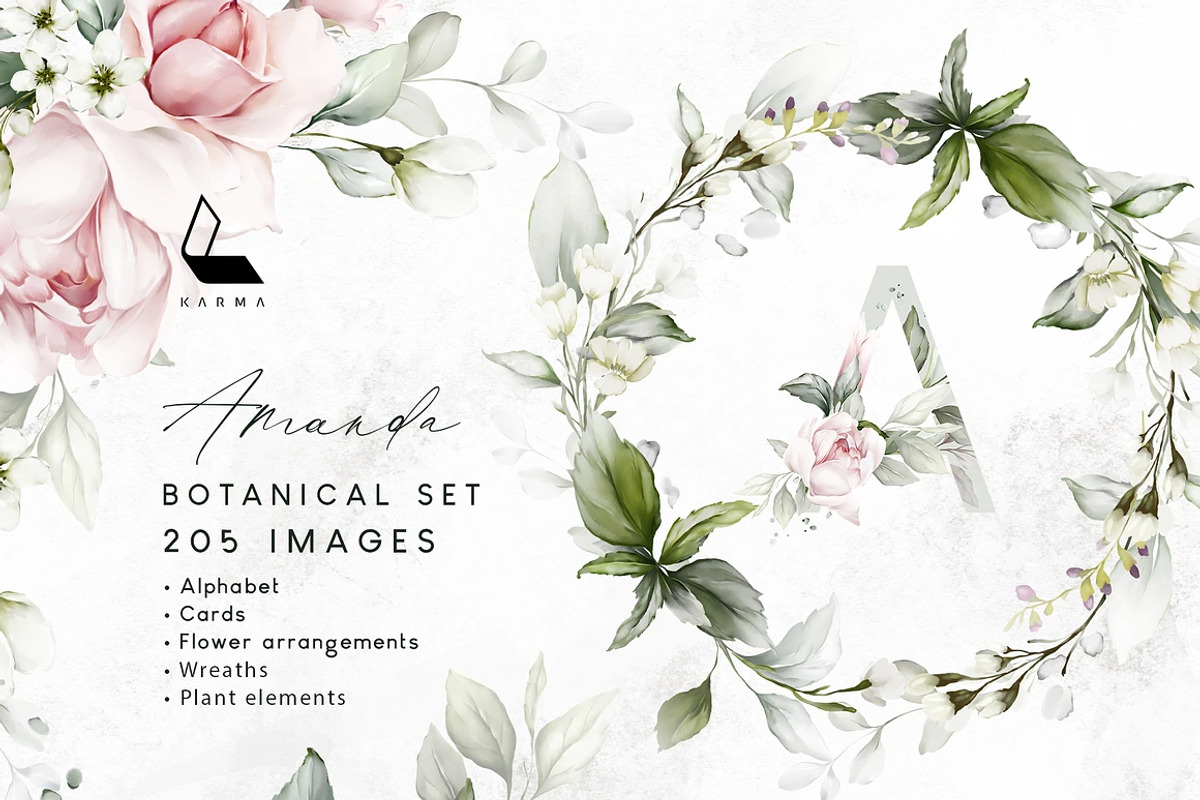 Botanical Watercolor Bundle | 4-in-1, an Illustration by Karma (Photo 16 of 20)