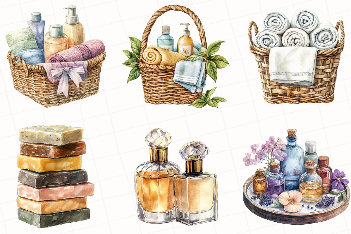 Cozy Winter Spa Clipart, an Illustration by OK Design (Photo 2 of 5)