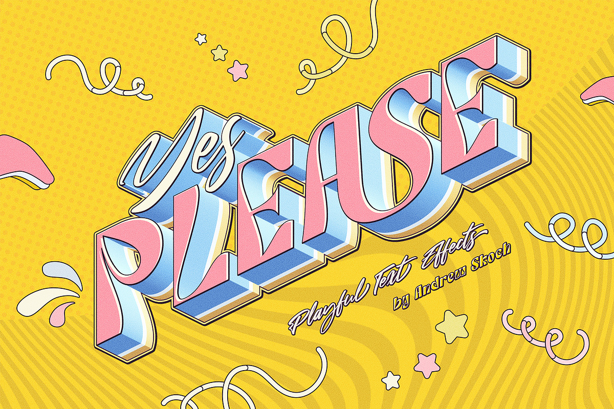 Playful Text Effects, a Layer Style Add-On by Andrew Skoch Design (Photo 5 of 9)