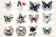 Black and White Butterfly and Flower, an Illustration by DreamCafeArt (Thumbnail 3 of 5)