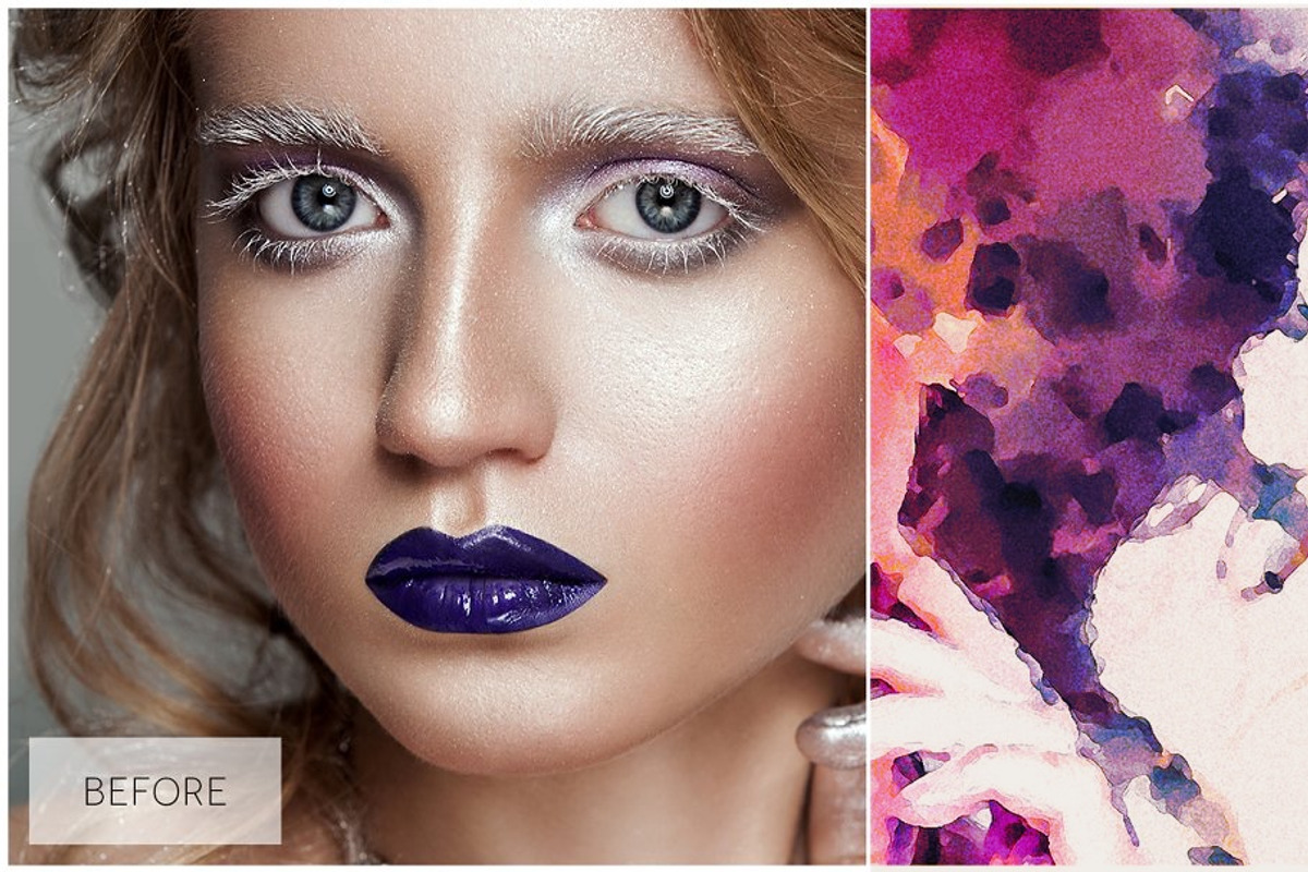 Lovely Watercolor Effect Actions PS, an Action Add-On by ShutterPro (Photo 18 of 71)