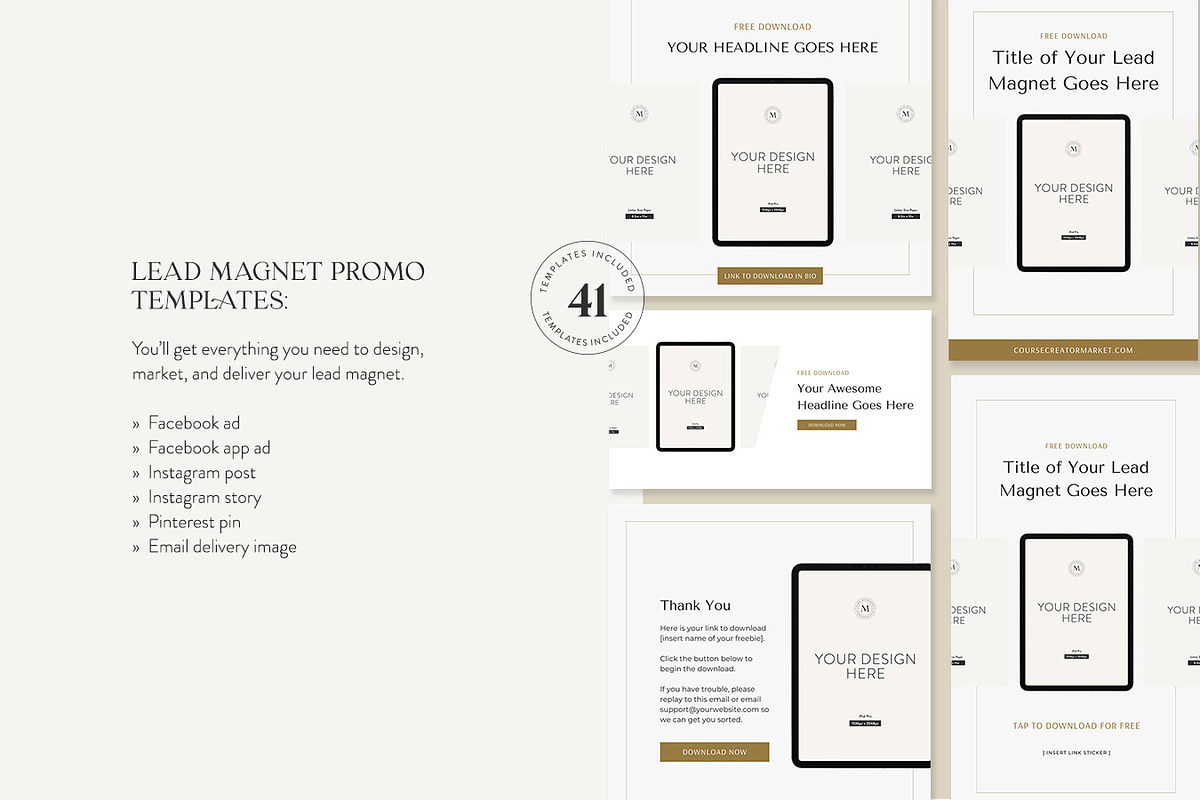 Neutral Lead Magnet Builder Bundle, a Marketing Template by Jessica Rea (Photo 2 of 4)