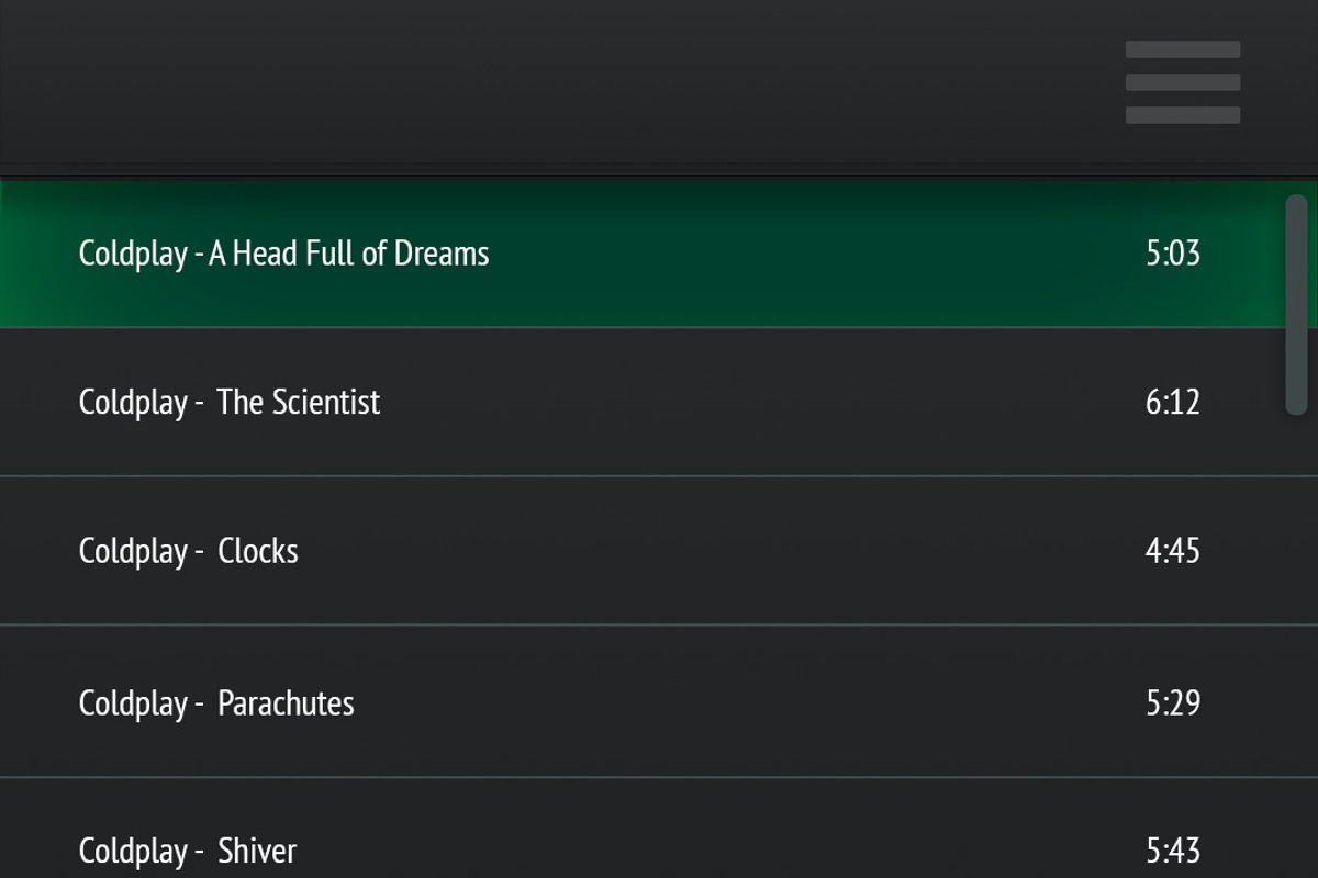 Music Player Dark Mobile GUI, an Android Mockup by Marabu Textures Store (Photo 4 of 6)