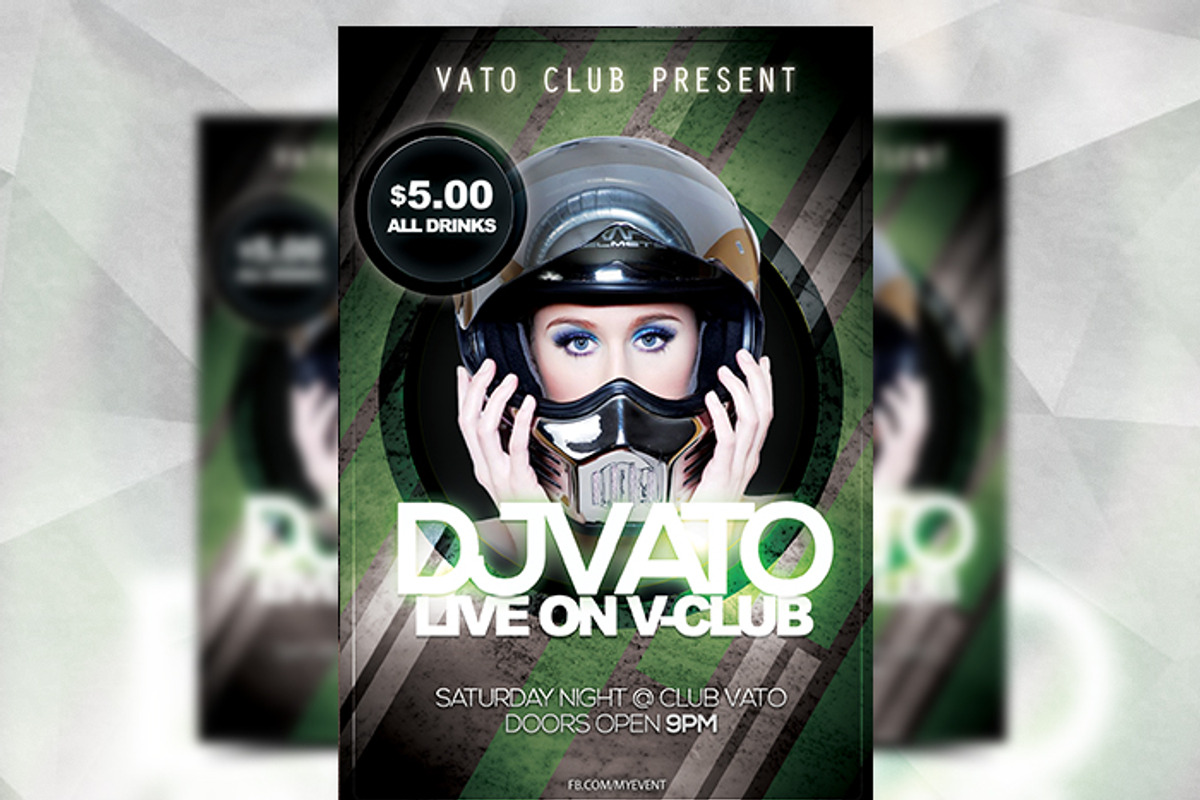Grunge Club - Flyer Template, a Flyer Template by Flyermarket (Photo 1 of 3)