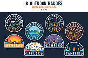 Outdoor Badges mountain illustration, an Illustration by youken (Thumbnail 1 of 3)