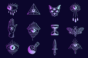 120 Set Bundle Mystical Tattoo