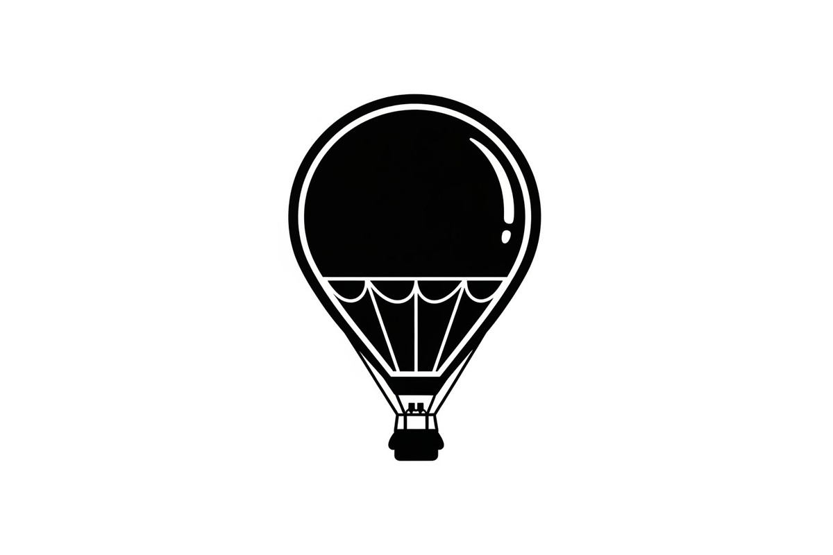 Hot Air Balloon Silhouette Bundle, an Illustration by Designer_Momina (Photo 17 of 51)